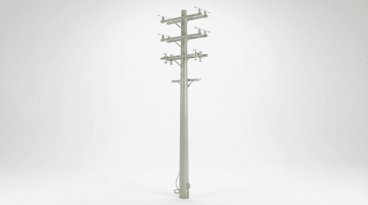 12m 10kV FRP Distribution Pole - Corrosion-Proof Composite Solution