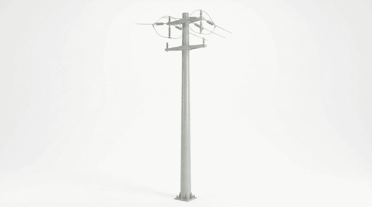 25m 110kV FRP Transmission Pole - Zero Maintenance Composite Solution