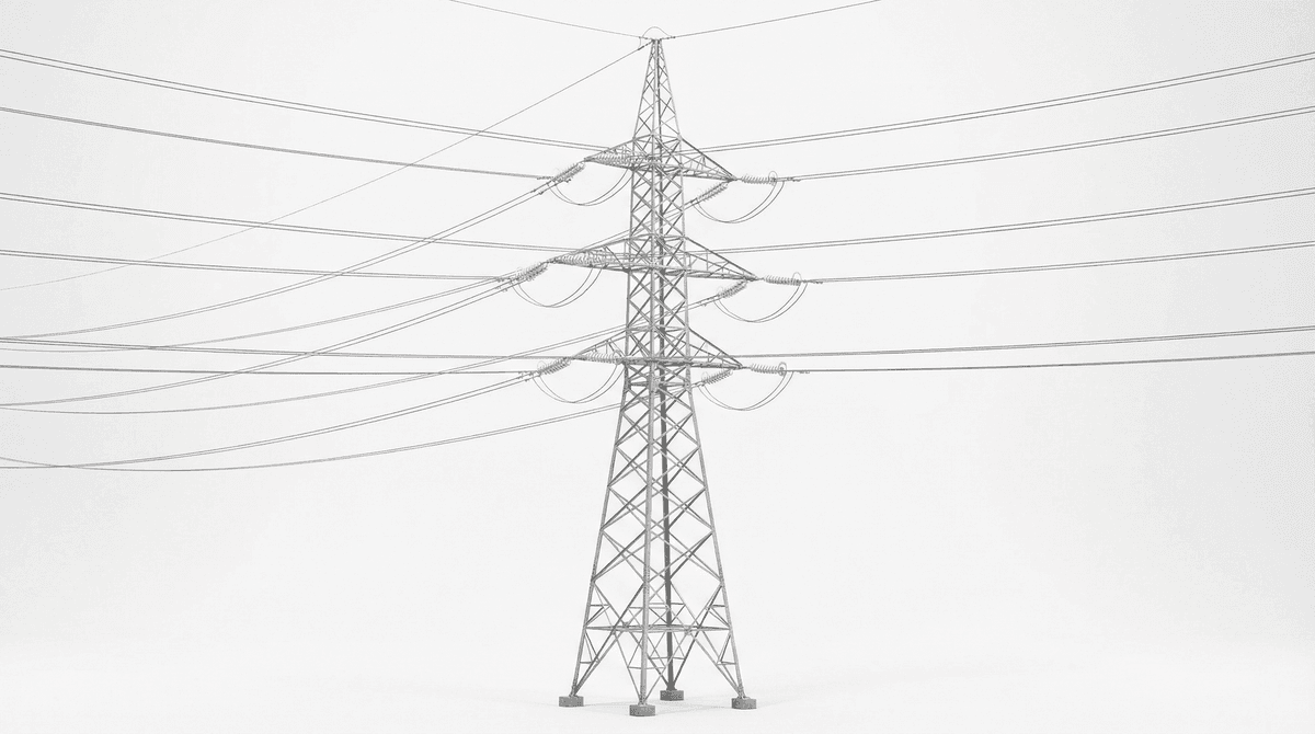 35m 110kV Transmission Tangent Tower - Double Circuit Steel Lattice Structure