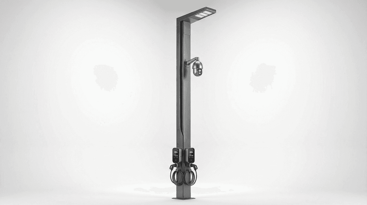 10m EV Charging Hub 3-in-1 - Intelligent Urban Infrastructure