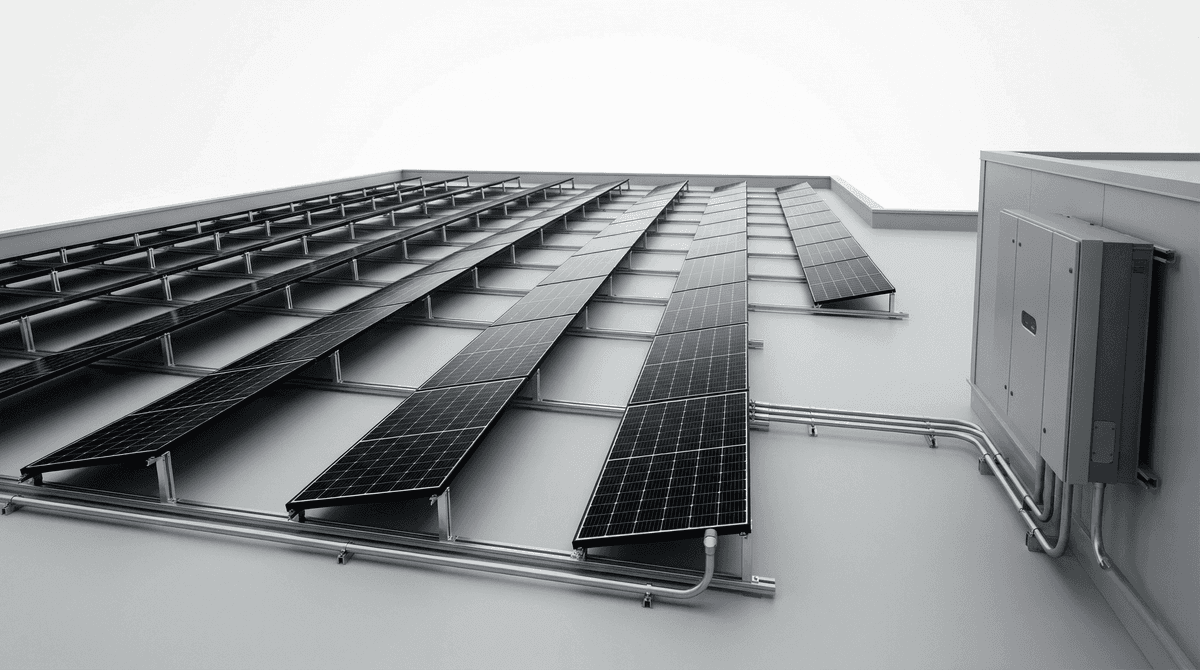 30kW Commercial Rooftop Solar PV System - Mono-PERC Fixed-Tilt
