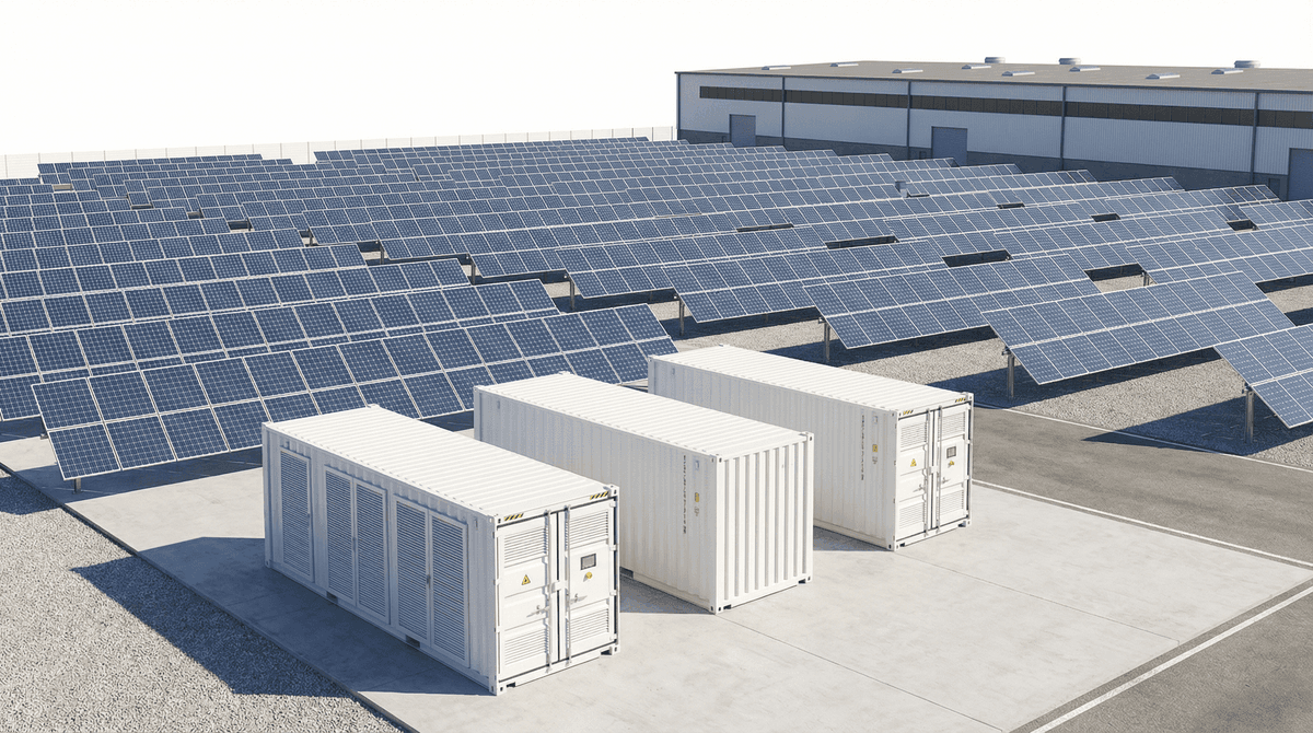 500kW + 1MWh Industrial Hybrid - Bifacial Tracking Solar with LFP Storage