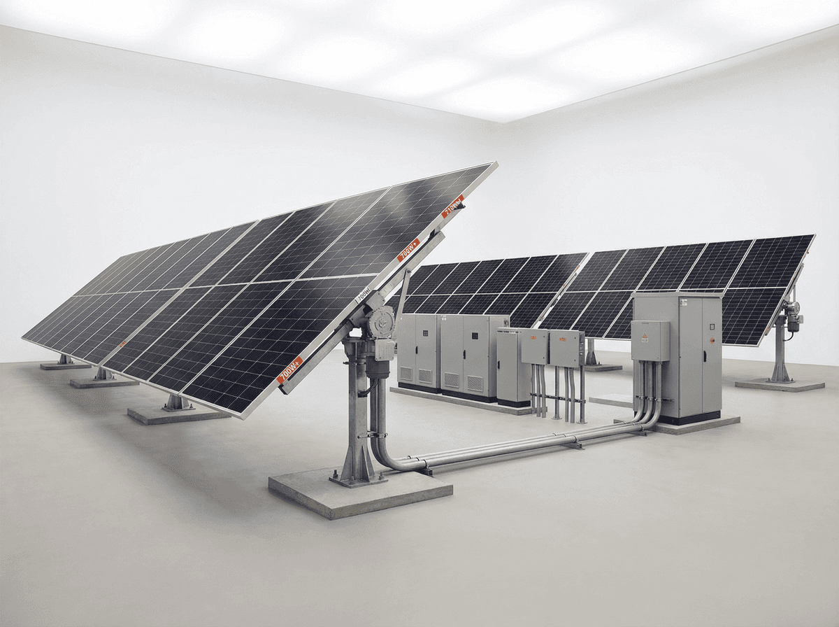500kW Ground Mount TOPCon Dual-Axis Solar PV System - Maximum Yield Tracking