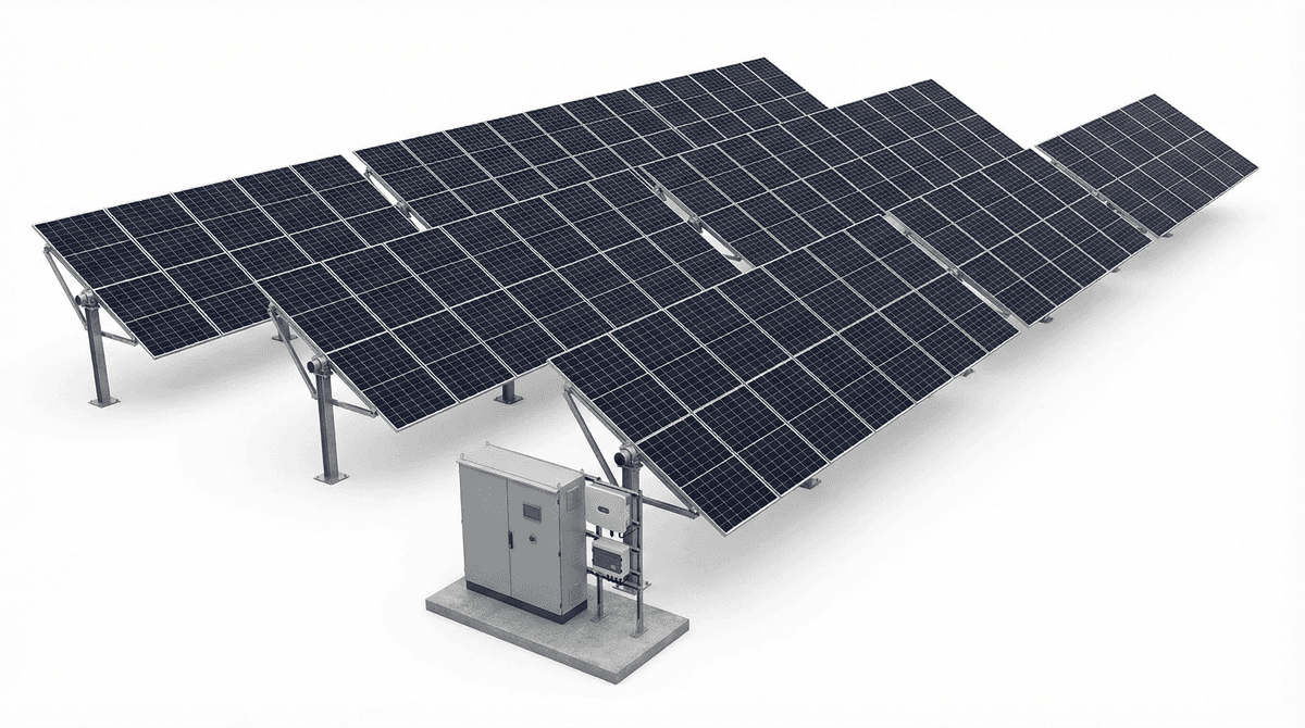 50kW Commercial TOPCon Single-Axis Solar System - High-Yield Tracking
