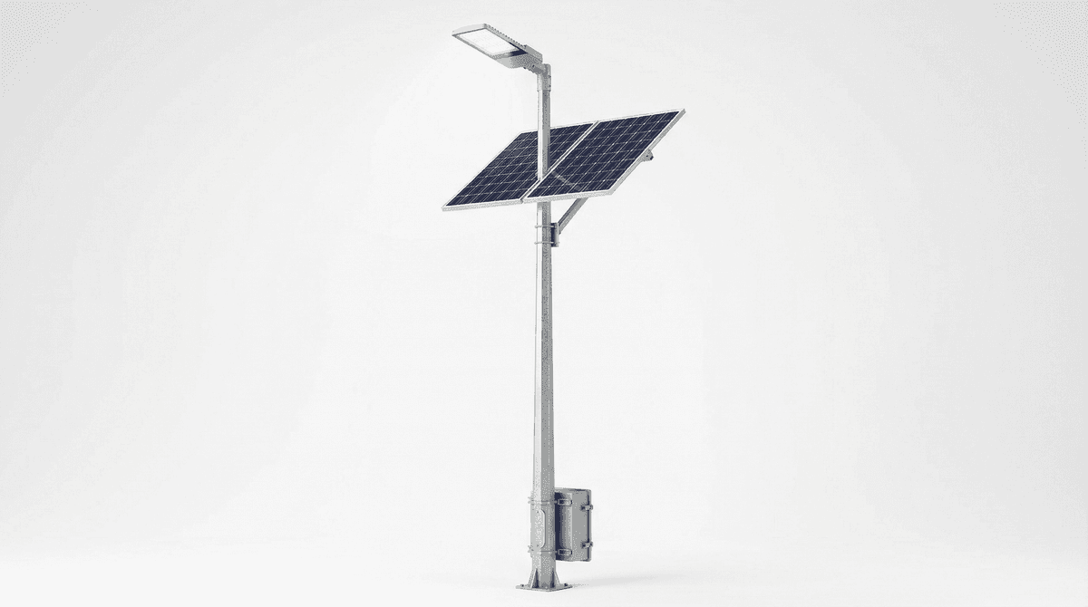10m Highway Split 100W High-Wind Solar Streetlight - 150km/h Wind Resistance
