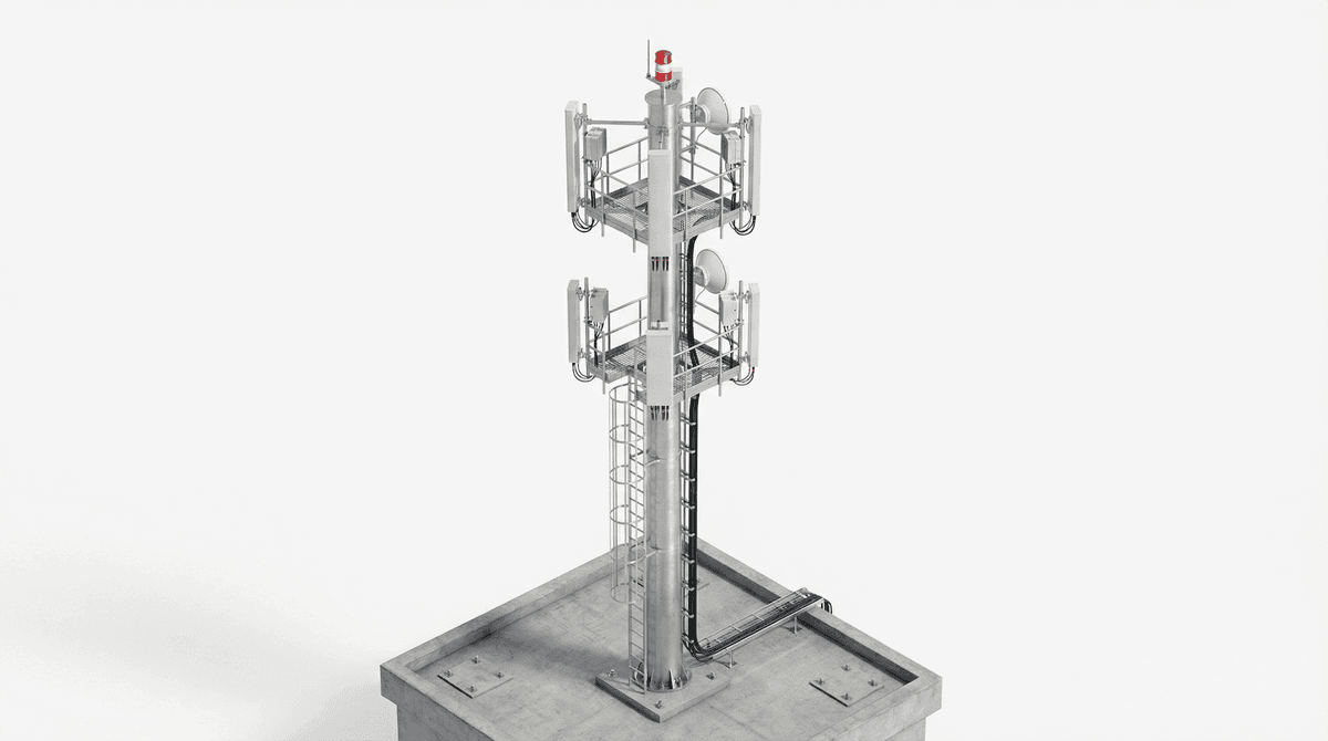 20m Rooftop Tower Building Mount - Urban 5G Network Solution