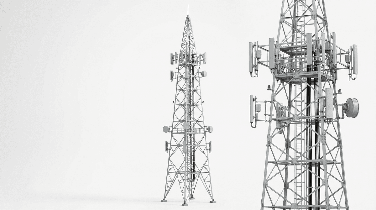 80m Self-Supporting Lattice Broadcast Tower - Maximum Load Capacity