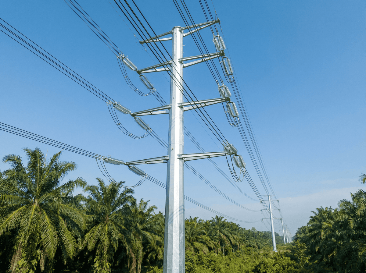12m Octagonal Steel Pole 220kV — Malaysia Project Case Study